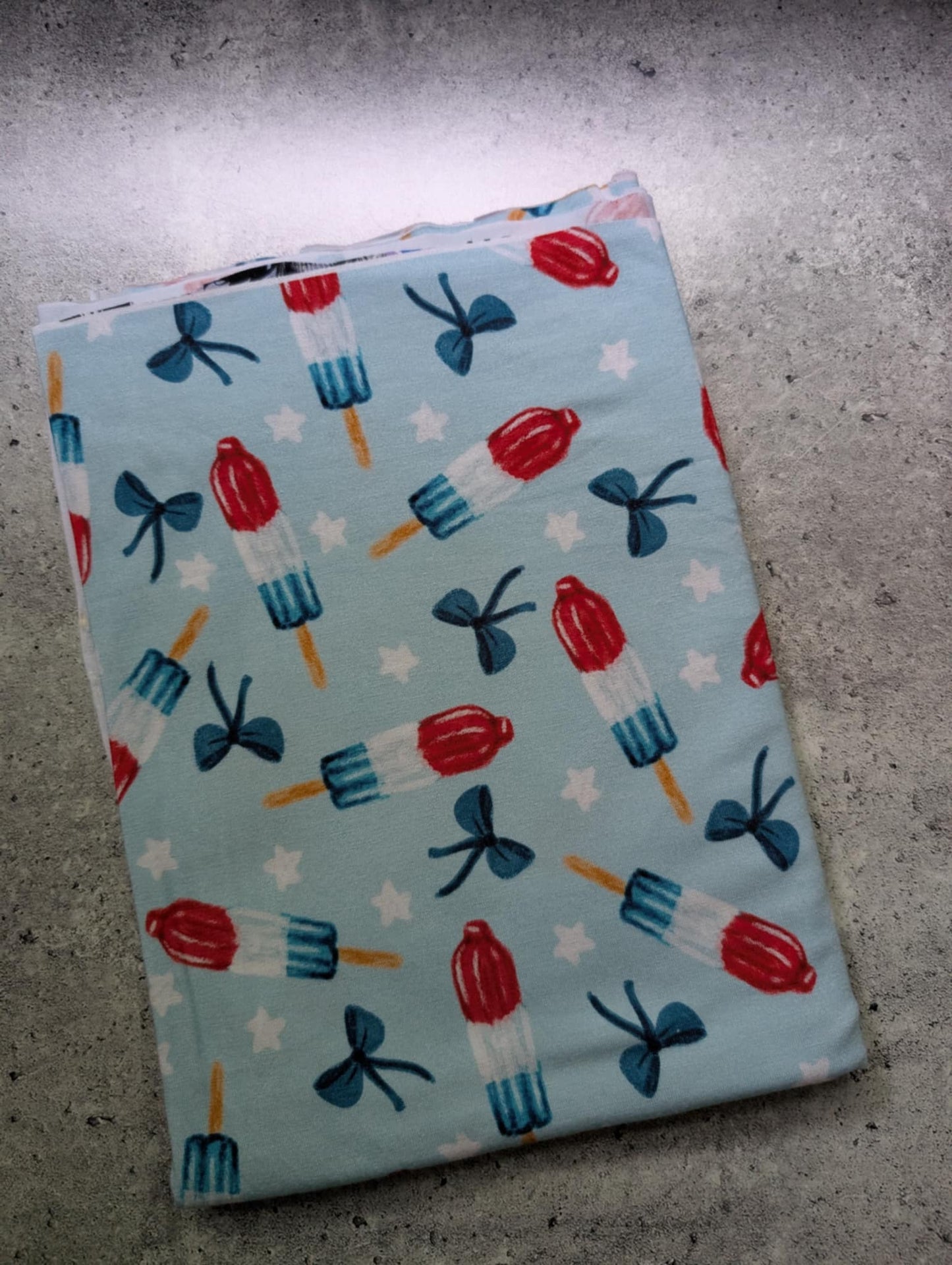 Pop bleu (1/2m) Bambou spandex
