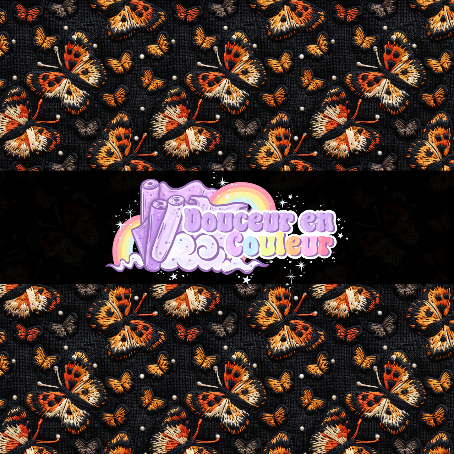 Papillons brodés