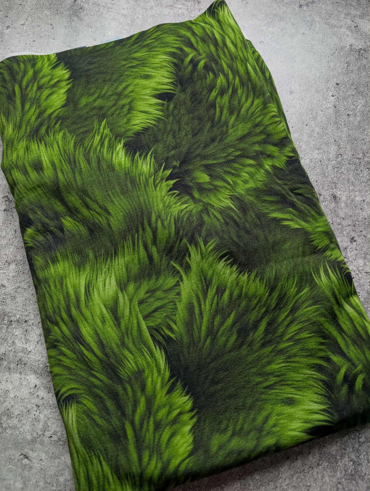 Fourrure verte (1/2m) bambou french terry