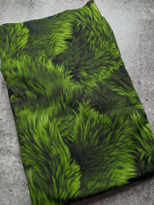 Fourrure verte (1/2m) bambou french terry