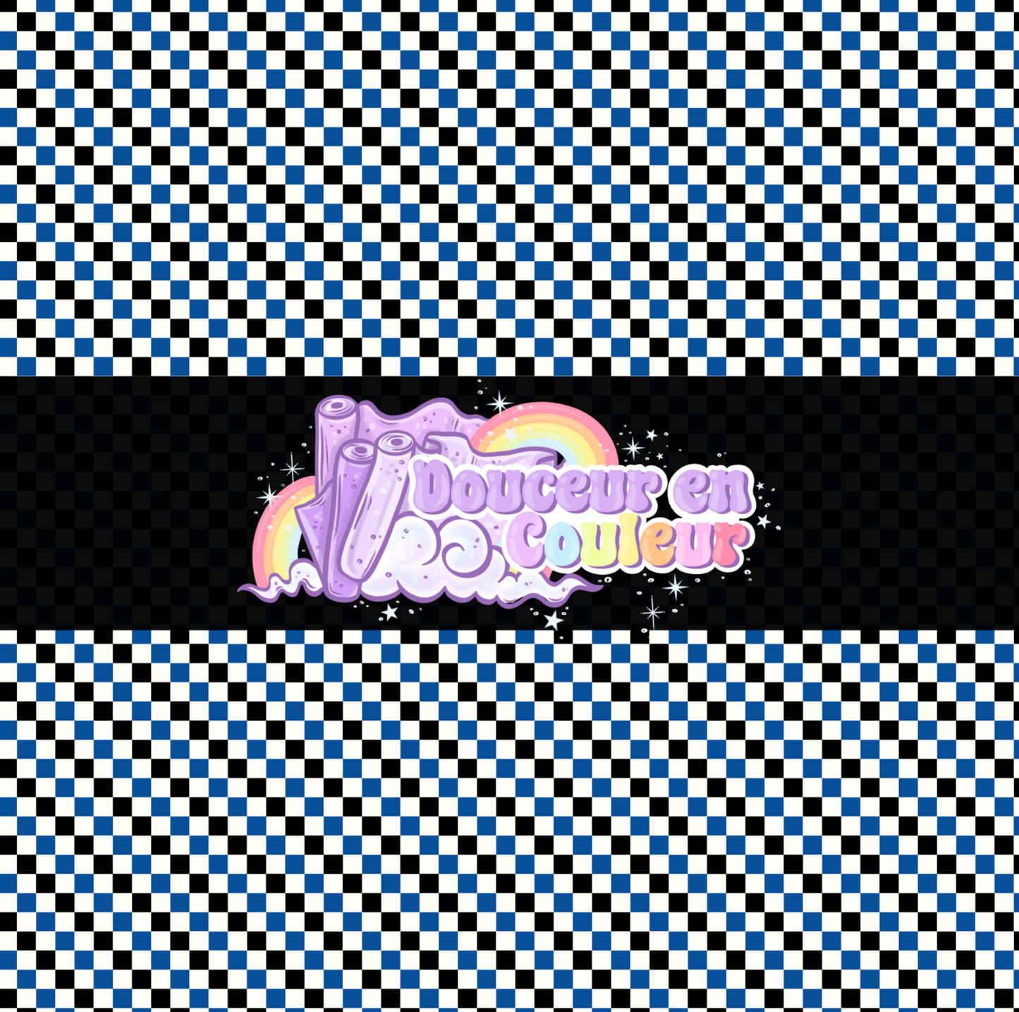 Damier bleu