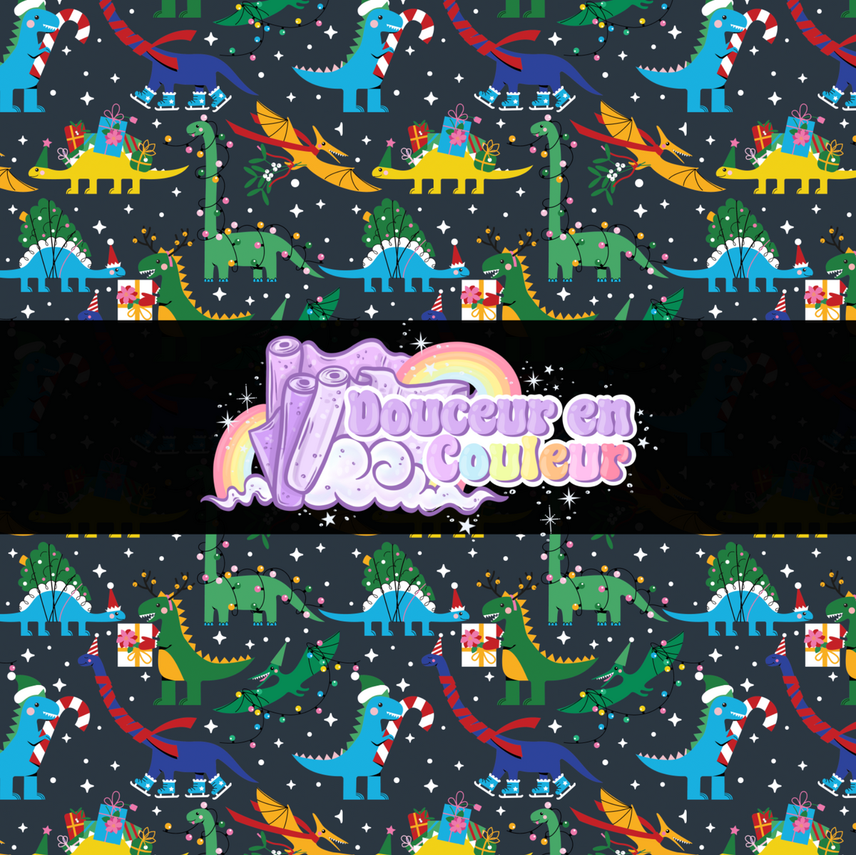 Dino festif bleu
