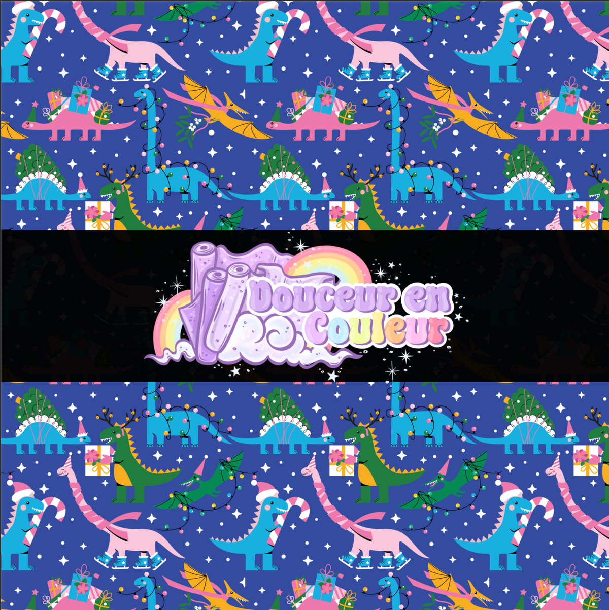 Dino festif violet