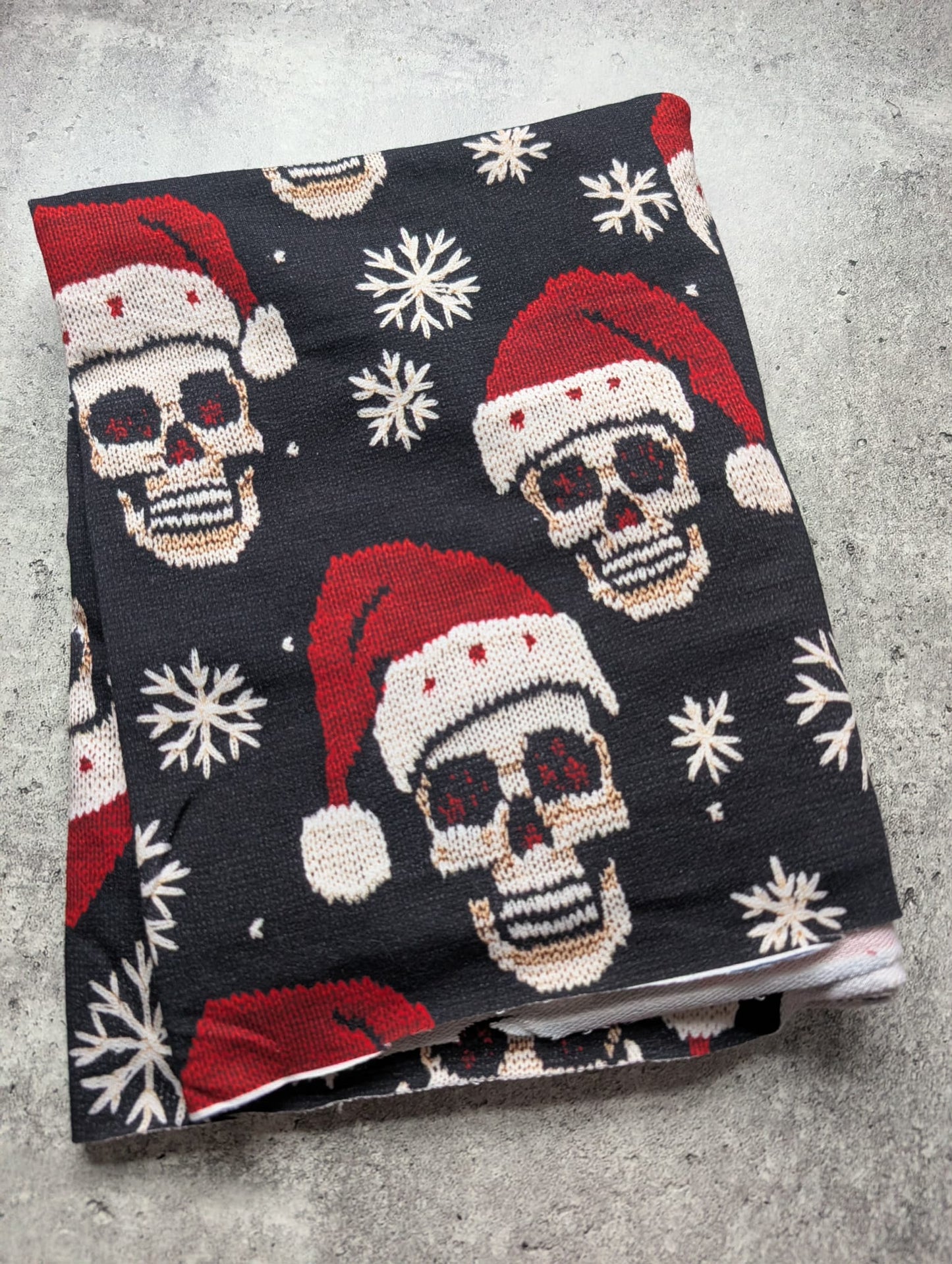 Tête de mort Noël (1/2m) bambou french terry